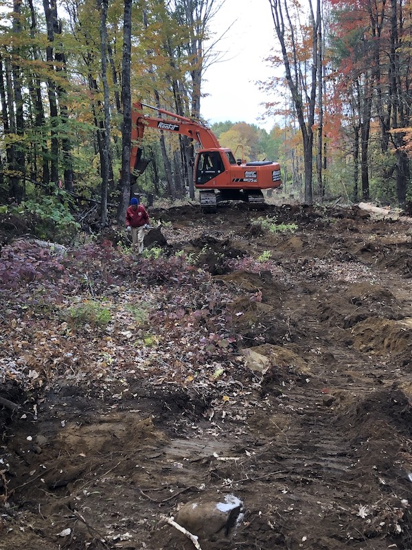 After stump removal and smothing